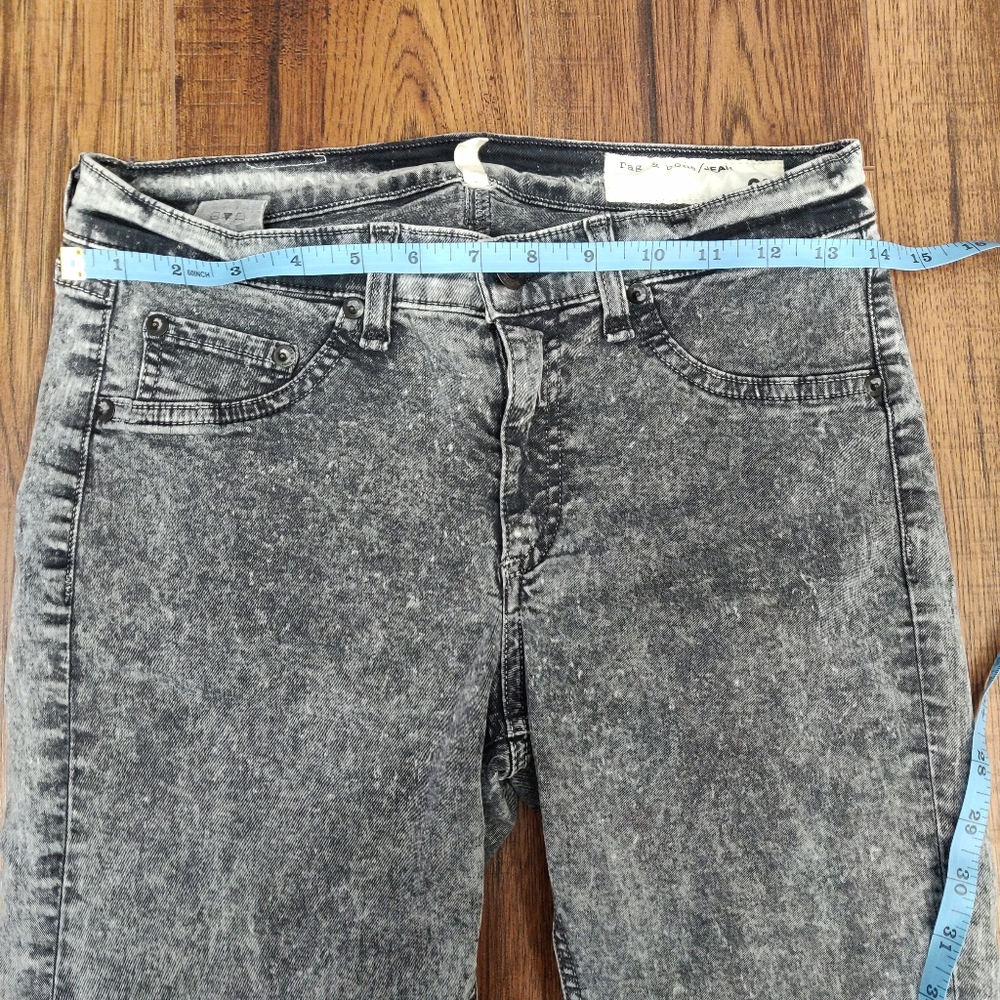 Rag & Bone Legging Ankle Jeans Skinny Acid Wash - Picture 5 of 8